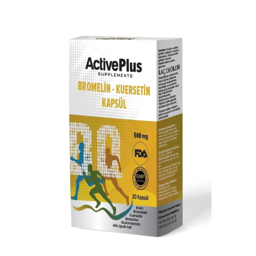 ActivePlus Bromelain Kuersetin İçeren Takviye Edici Gıda 30 Kapsül