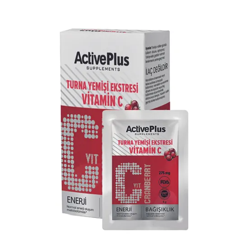 ActivePlus Cranberry Vitamin C İçeren Takviye Edici Gıda 10 Toz Saşe