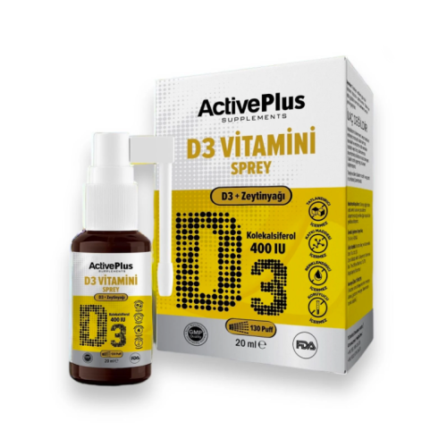 ActivePlus D3-400IU Sprey Takviye Edici Gıda 20 ml