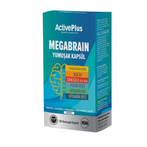 ActivePlus Megabrain Takviye Edici Gıda 30 Yumuşak Kapsül
