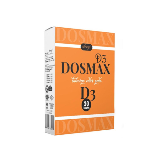 Alsego Dosmax D3 Takviye Edici Gıda 30 Tablet