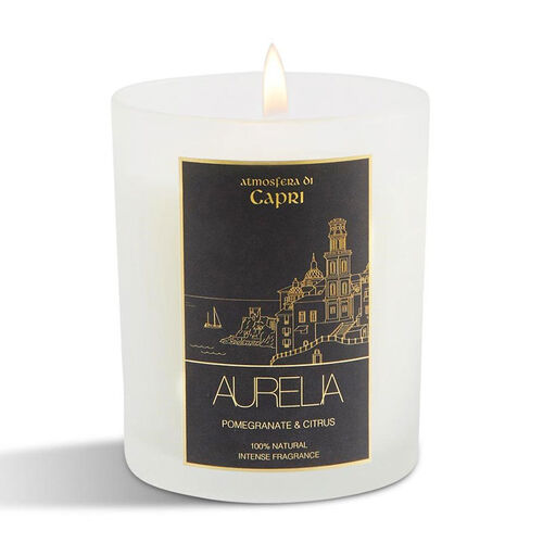 Aurelia Geneve Nar ve Limon Kokulu Mum 180 gr- Transparan