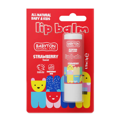 Babyton Doğal Dudak Koruyucu Bitkisel Lipbalm Çilek 5 gr