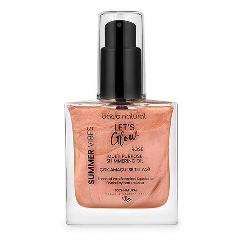 Bade Natural Lets Glow Nemlendirici Işıltılı Yağ Rose 50 ml