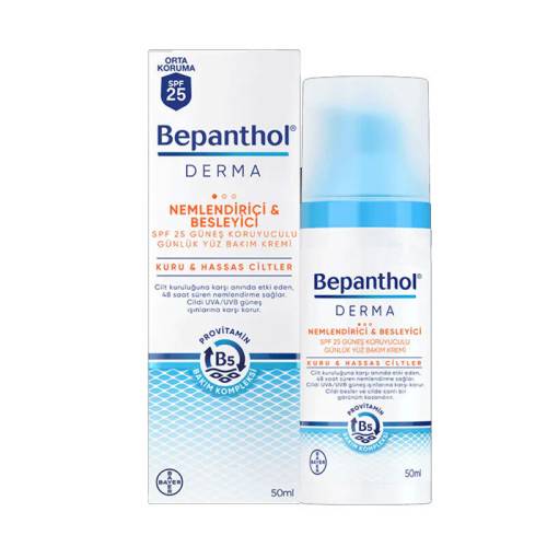 Bepanthol Derma Nemlendirici ve Besleyici SPF 25 Yüz Bakım Kremi 50 ml