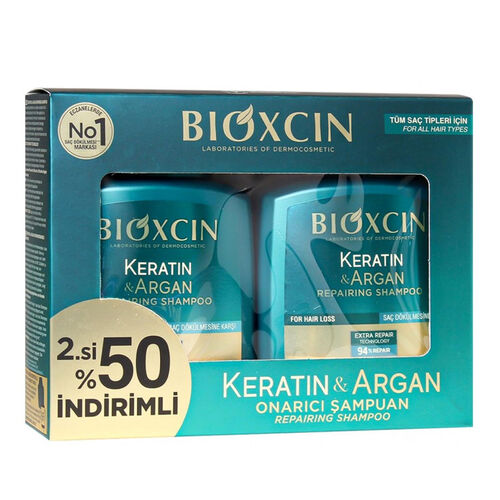 Bioxcin Keratin ve Argan Şampuanı 2x300 ml