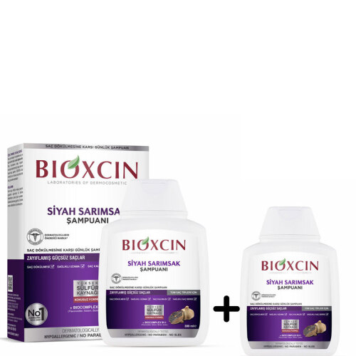 Bioxcin Saç Dökülmesine Karşı Siyah Sarımsak Şampuanı 300 ml - 100 ml Şampuan HEDİYE