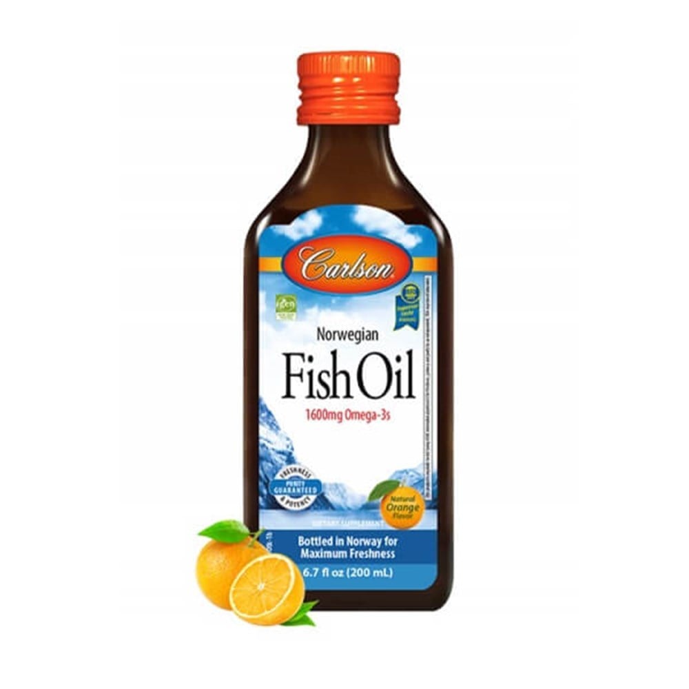 Carlson Omega 3 Huile de Poisson Saveur Orange 200 ml