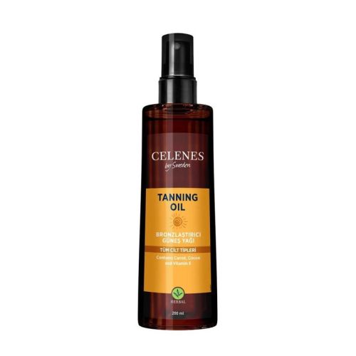Celenes By Sweden Herbal Bronzlaştırıcı Güneş Yağı 200 ml