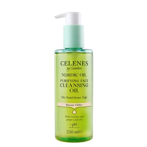 Celenes By Sweden Nordic Oil Hassas Ciltler İçin Arındırıcı Yüz Temizleme Yağı 250 ml