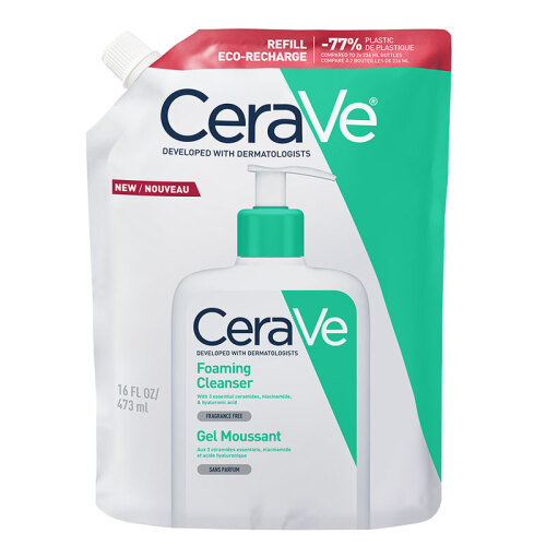 CeraVe Normal Ve Yağlı Ciltler İçin Köpüren Temizleyici 473 ml - Refill