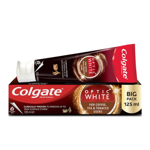 Colgate Diş Macun 125 ml_Optik Beyaz Kahve,Çay ve Tütün Kullanıcıları 590526