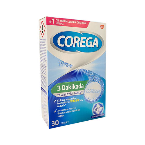 Tablette nettoyante pour prothèses dentaires Corega (30 comprimés)