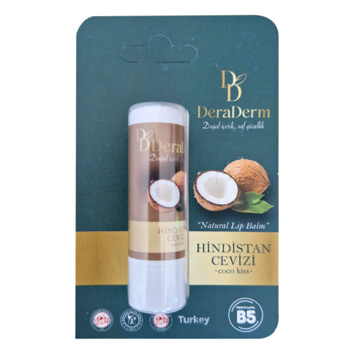 Deraderm Natural Lip Balm Hindistan Cevizi 5 gr