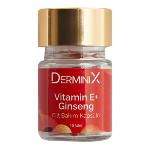 Derminix ვიტამინი E + ჟენშენის კანის მოვლის კაფსულა