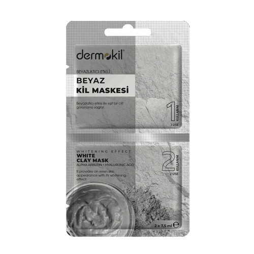 Dermokil Beyazlatıcı Etkili Beyaz Kil Maskesi 2 x 7,5 ml
