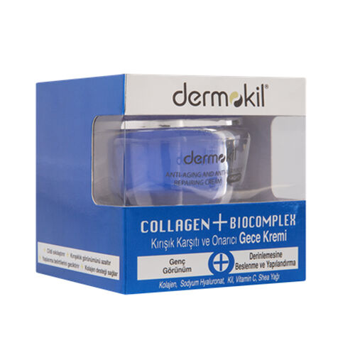 Dermokil Collagen + Biocomplex Yaşlanma Karşıtı Gece Bakım Kremi 50 ml