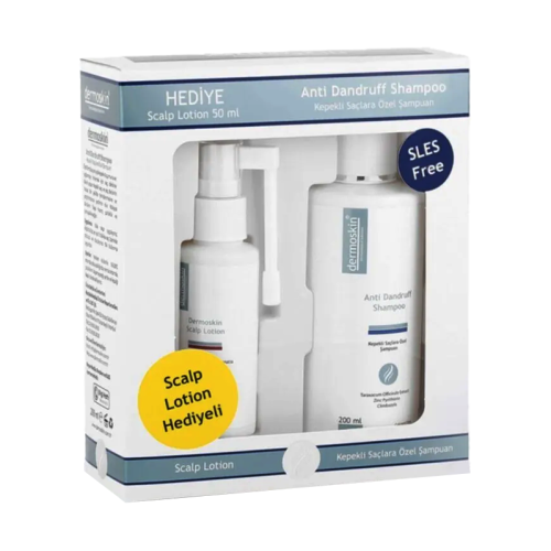 Dermoskin Anti Dandruff Kepek Şampuanı 200 ml Scalp Lotion 50 ml HEDİYE