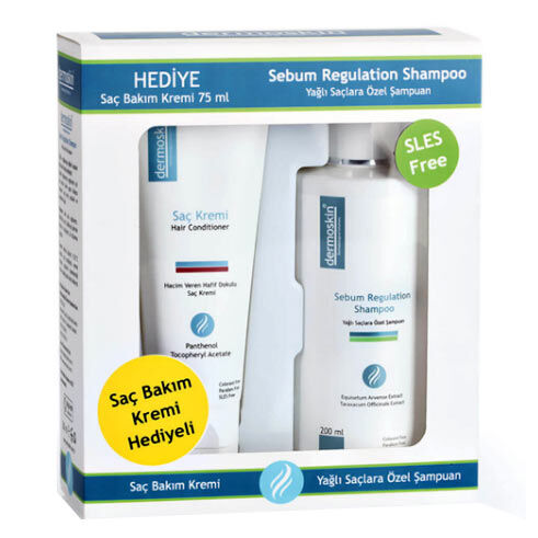 Dermoskin Sebum Regülasyon Şampuanı 200ml+Saç Kremi 75ml HEDİYE