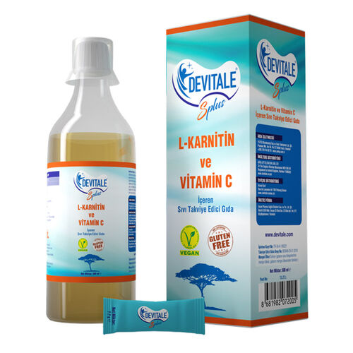 Devitale S Plus Complément Alimentaire Liquide Contenant de la L-Carnitine et de la Vitamine C 500 ml