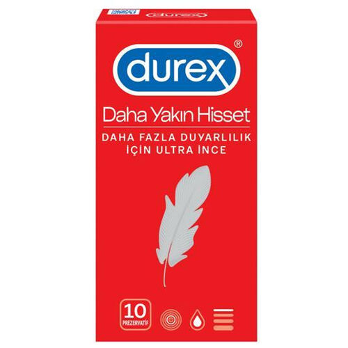 Durex Feel Closer, paquet de 10 préservatifs