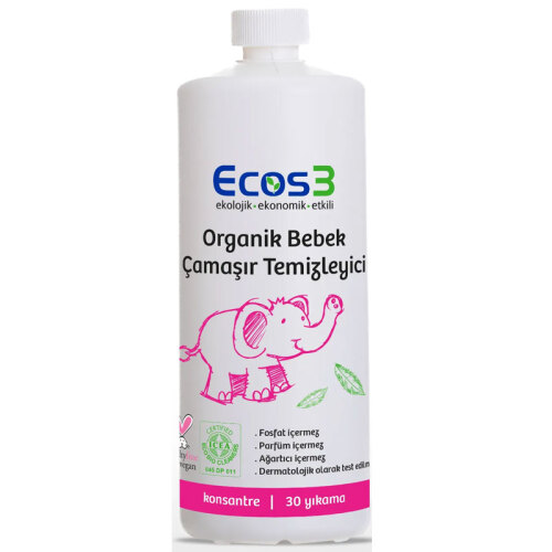 Ecos 3 Organik Bebek Çamaşır Temizleyici 1050 ml