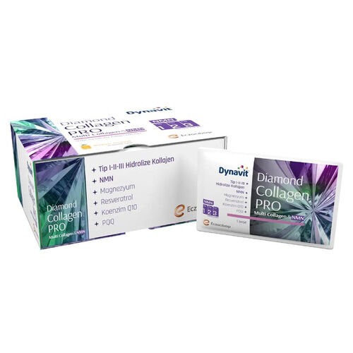 Eczacıbaşı Dynavit Diamond Collagen PRO Multi Collagen ve NMN 30 Günlük Saşe - Ananas Aromalı