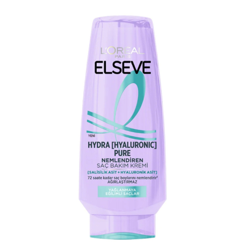 Elseve Hydra [Hyaluronic] Pure Salisilik Asit içeren Yağlanma Karşıtı Nemlendirici Saç Kremi 250 m