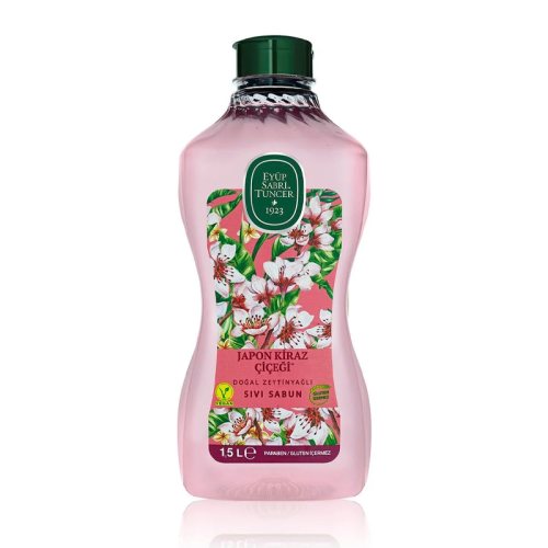 Eyüp Sabri Tuncer Doğal Zeytinyağlı Sıvı Sabun Japon Kiraz Çiçeği 1.5 L