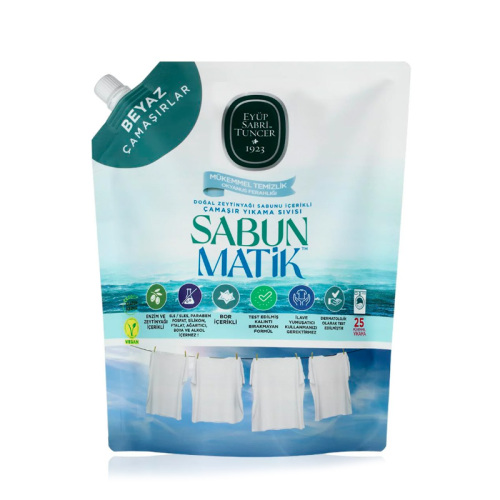Eyüp Sabri Tuncer Sabun Matik Doğal Zeytinyağlı Çamaşır Yıkama Sıvısı Beyazlar 1,5 lt