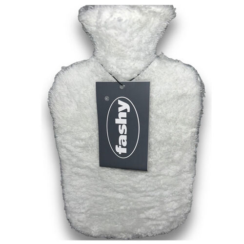 Fashy Beyaz Peluş Kılıflı Sıcak Su Torbası Termofor - 2L
