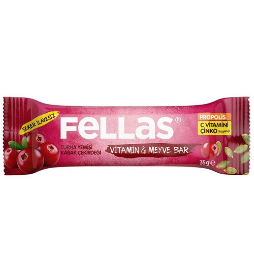 Fellas Vitamin ve Meyve Barı - Turna Yemişi ve Kabak Çekirdeği 35 gr