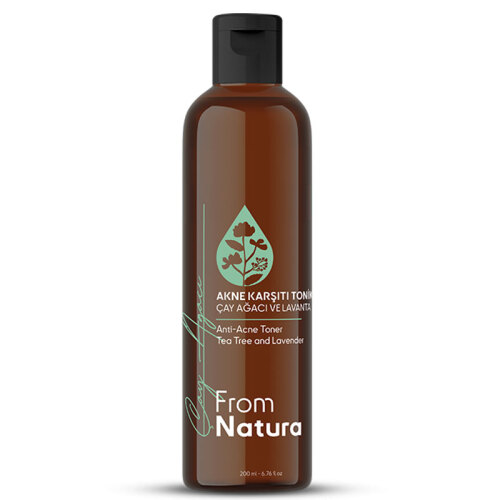 From Natura Çay Ağacı ve Lavanta Akne ve Siyah Nokta Karşıtı Tonik 200 ml