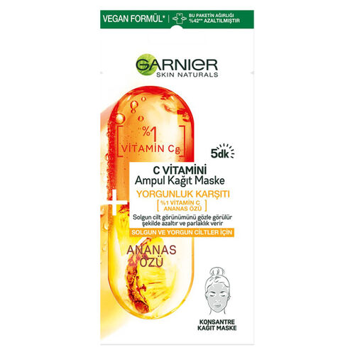 Garnier C Vitamini Ampul Kağıt Mask 15 g