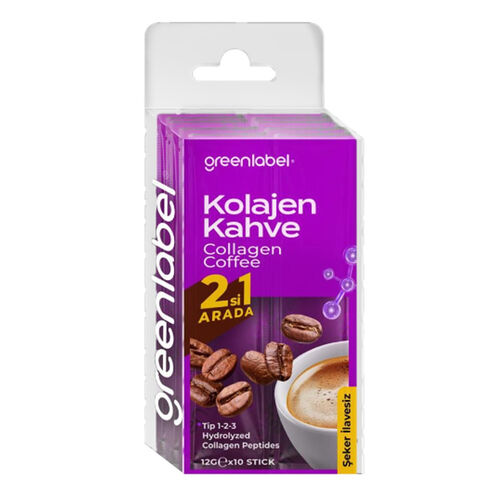 Greenlabel 2si 1 Arada Kolajen Kahve Çubuk 12g x 10 Adet