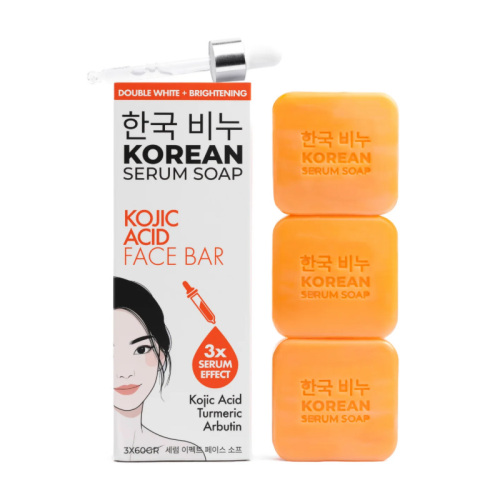 Greenlabel Korean Serum Soap Kojic Acid Face Bar 3x60 gr
