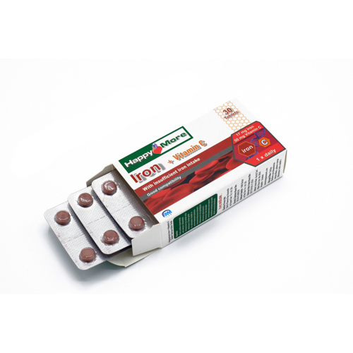 HappyMore Iron Vitamin C Takviye Edici Gıda 30 tablet