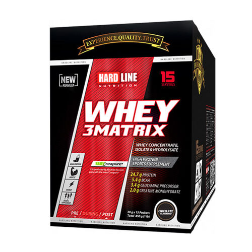 Hardline Peynir Altı Suyu 3Matrix Çilek 30 g x 15 Adet 450 g