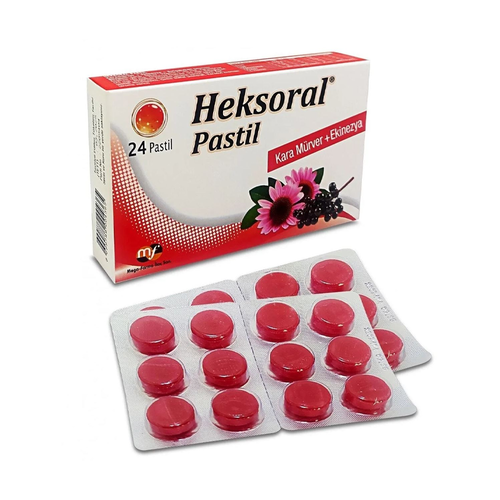 Heksoral Pastil Kara Mürver ve Ekinezya 24 Adet