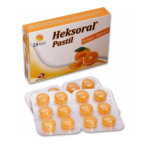 Heksoral Pastil Portakal+ Vitamin C 24 Adet