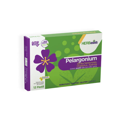 HERBasist Pelargonium Pastil Takviye Edici Gıda 12 Adet