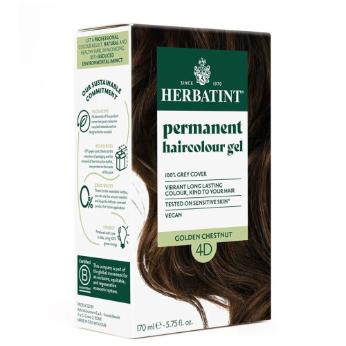 Herbatint Bitkisel Özlü Kalıcı Saç Boyası - 4D Altın Kestane