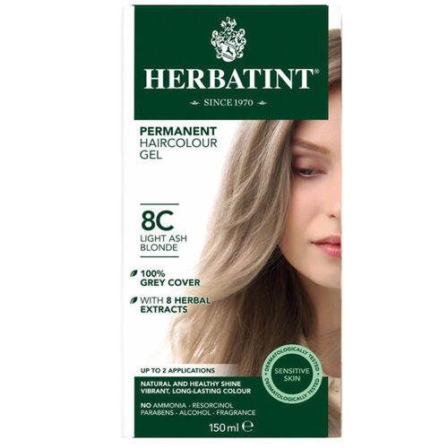 Herbatint თმის საღებავი 8C ღია ნაცრისფერი ქერა