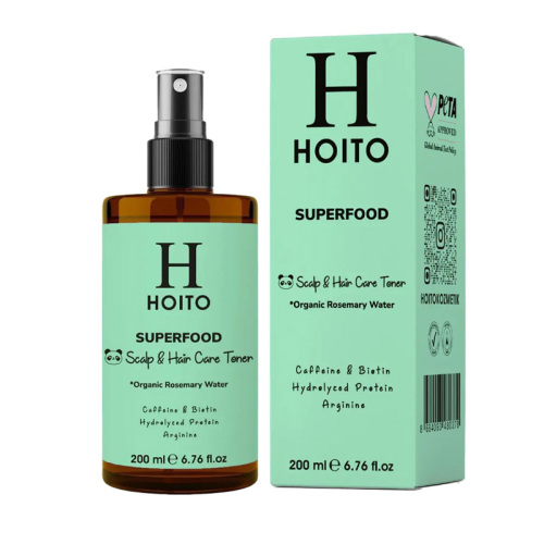 Hoito Superfood Scalp Hair Care Toner Organic Rosemary Water - Biberiye Suyu 200ml