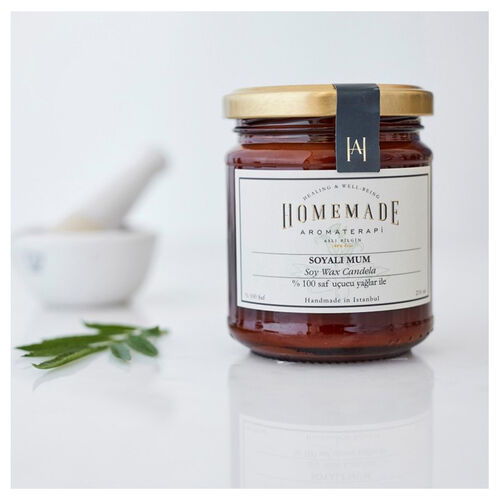 Homemade Aromaterapi Limonotlu Soyalı Mum 210 ml - Amberde