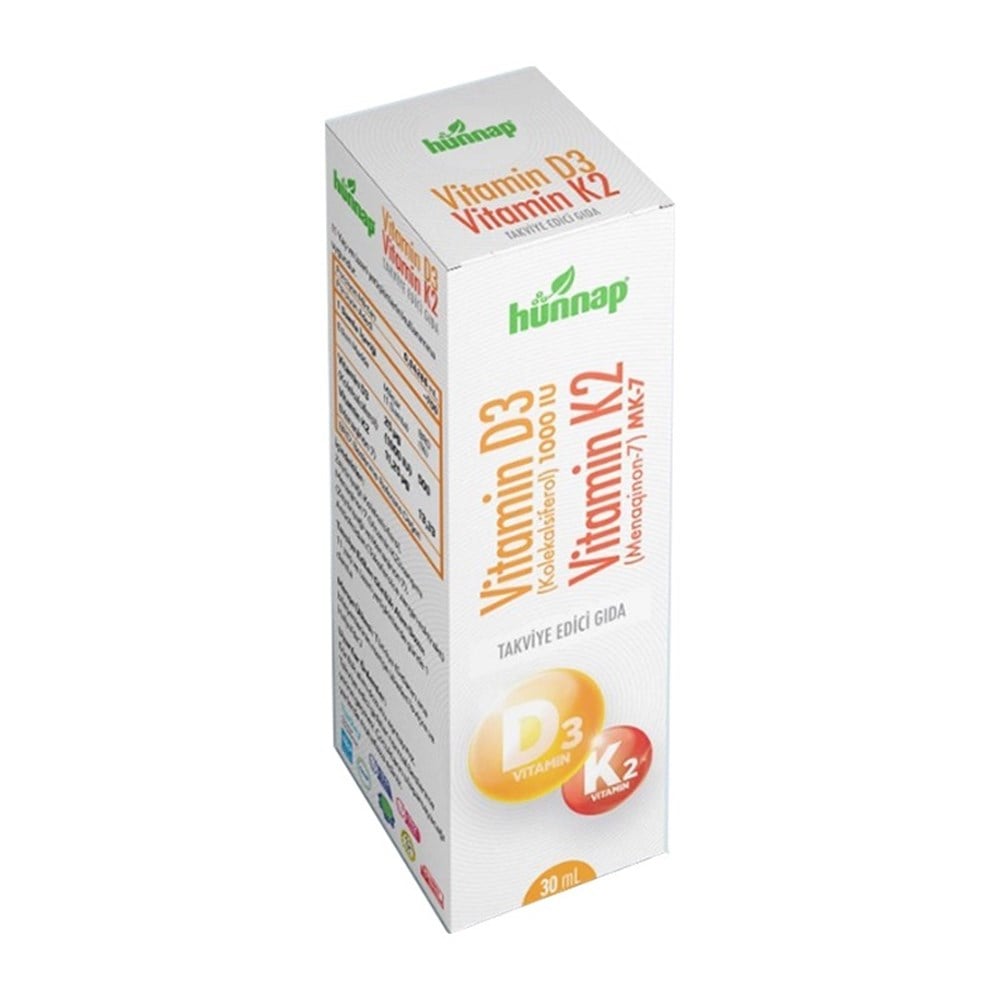 Hünnap D3 Vitamini K2 Vitamini 30 ml