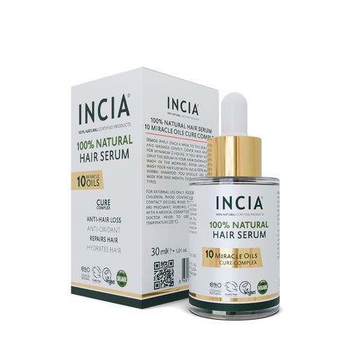 INCIA %100 Doğal 10 Mucizevi Yağ Saç Bakım Serumu 30 ml