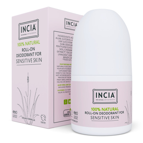 INCIA Hassas Ciltler İçin Doğal Roll-On Deodorant 50 ml