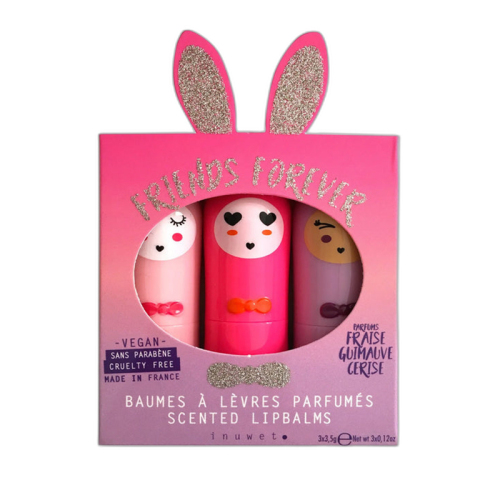 Inuwet 3lü Dudak Nemlendiricisi Seti Çilek, Vişne ve Marshmallow Aromalı