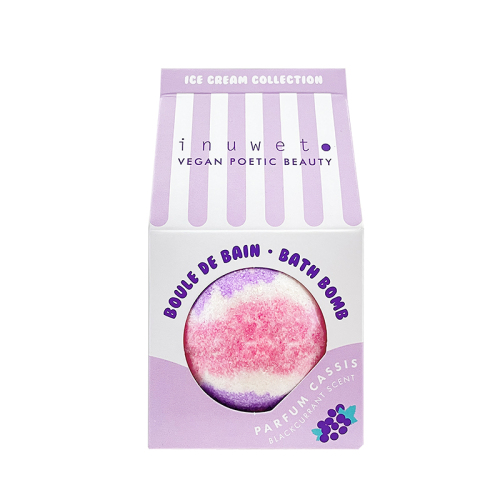 Inuwet Bath Bomb Icecream Blackcurrant Icecream Banyo Topu Siyah Frenk Üzümü 120 g